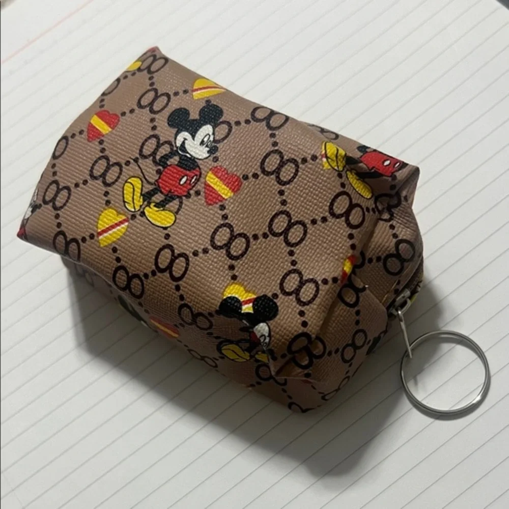Mickey Mouse Brown Keychain Pouch